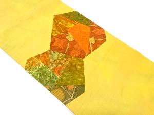 切りばめ　抽象模様　名古屋帯